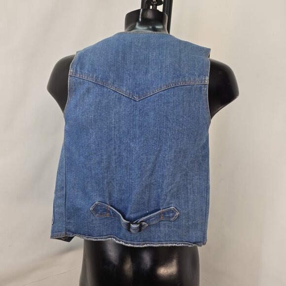 L'Avion vintage denim vest. Women's or Youths sizing - Picture 8 of 8